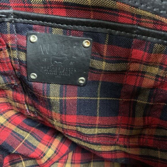 Will Leather Goods Canvas Leather Travel Duffle Bag Carry On Weekender - Picture 16 of 16